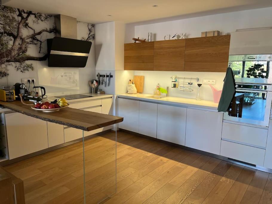 Plně vybavená kuchyně apartmánu s ostrůvkem